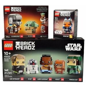 LEGO Star Wars Lot of 3 Sets 40623, 40539, 75317 Mandalorian, R2D2, Ewok, Ahsoka